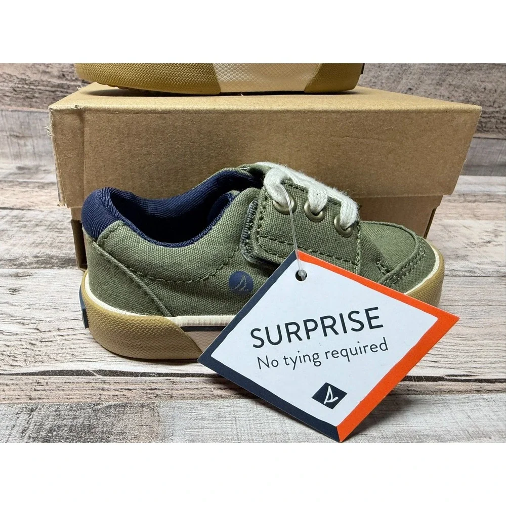 New Sperry Baby Toddler Boat Shoes Green Size 5 Toddler